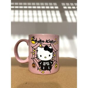 Sanrio Hello Kitty Skeleton Pink Spiderweb 2023 Halloween Mug Brand New - FLAWS
